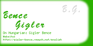 bence gigler business card